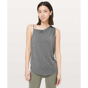 Lululemon Women’s Dare To Drop Tank Weathered Core Med Grey Size M Activewear